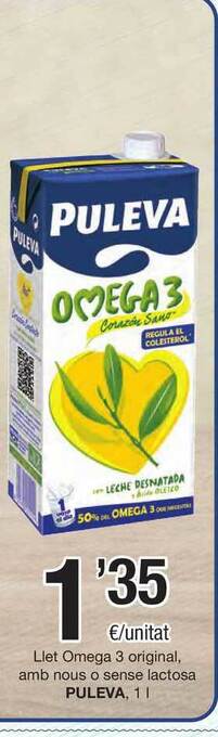 SPAR Fragadis Llet Omega 3 Original Amb Nous O Sense Lactosa Puleva oferta