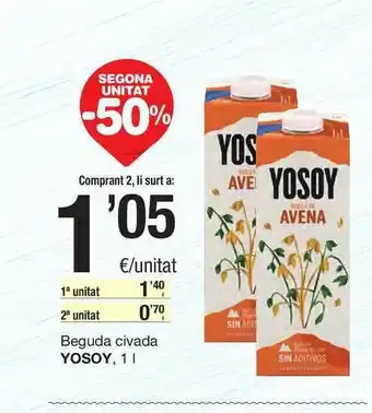 SPAR Fragadis Beguda Civada Yosoy 1L oferta
