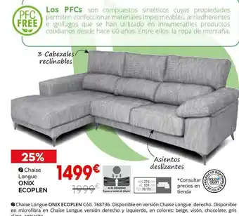Conforama Chaise Longue Onix Ecoplen oferta