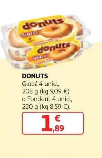Alcampo Donuts Glacé O Fondant 4 Unid. 220g oferta