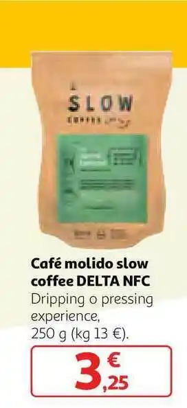 Alcampo Café Molido Slow Coffee Delta Nfc 250g oferta
