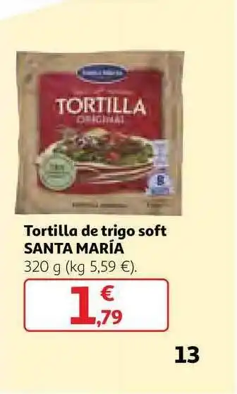 Alcampo Tortilla De Trigo Soft Santa Maríia 320g oferta