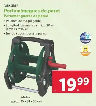 Lidl Parkside - portamangueras de pared oferta