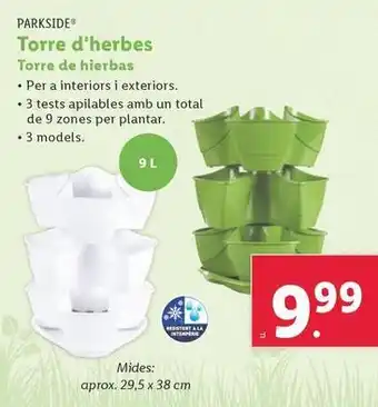 Lidl Parkside - torre de hierbas oferta