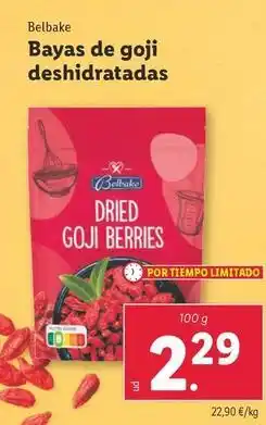 Lidl Belbake - bayas de goji deshidratadas oferta