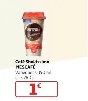 Alcampo Café Shakissimo Nescafé 190ml oferta