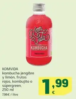 HiperDino Komvida - kombucha jengibre y limon oferta