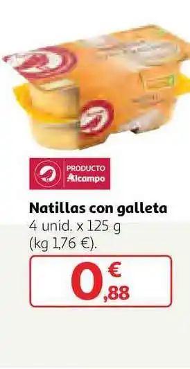 Alcampo Natillas Con Galleta x 125g oferta