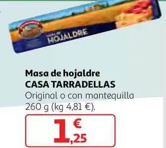 Alcampo Masa De Hojaldre Casa Tarradellas 260g oferta