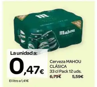 Dialprix Cerveza Mahou Clásica 33cl oferta