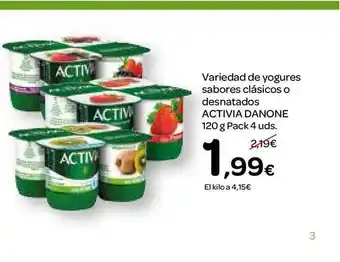 Dialprix Variedad De Yogures Sabores Clásicos O Desnatados Activia Danone 120g oferta