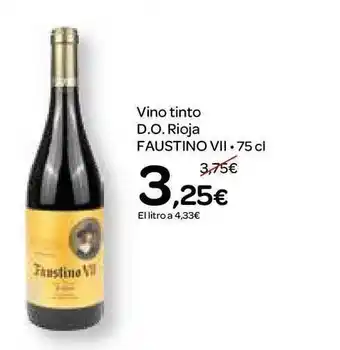 Dialprix Vinto Tinto D.o. Rioja Faustino Vii 75cl oferta