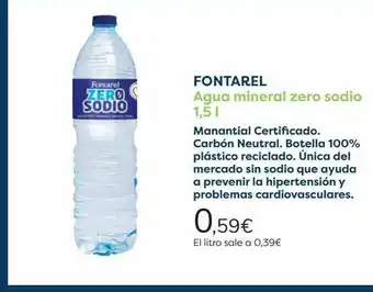 Carrefour Fontarel Agua Mineral Zero Sodio 1,5l oferta