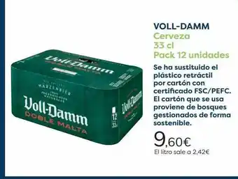 Carrefour Voll-damm Cerveza 33 Cl Pack 12 Unidades oferta