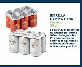 Carrefour Estrella Damm O Turia Cerveza 33cl oferta