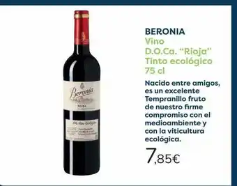 Carrefour Beronia Vino D.o.ca. Rioja Tinto Ecológico 75cl oferta