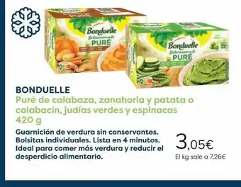 Carrefour Bonduelle Puré De Calbaza Zanahoria Y Patata O Calabacín Judías Verdes Espinacas 420g oferta