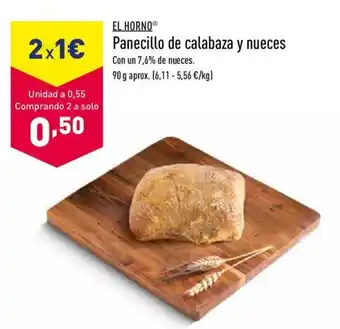 ALDI El Horno Panecillo de calabaza y nueces 90g oferta
