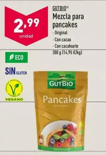 ALDI Gutbio Mezcla para pancakes 200g oferta