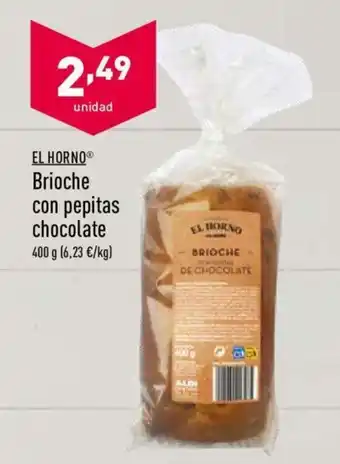 ALDI El Horno Brioche con pepitas chocolate 400g oferta