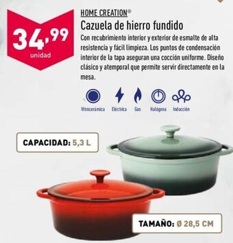 ALDI Home Creation Cazuela de hierro fundido oferta