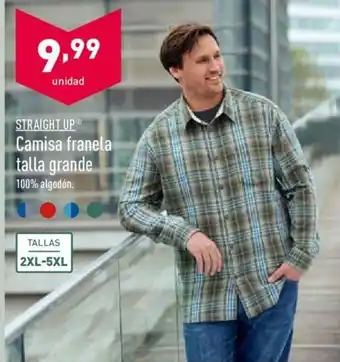 ALDI Straight up Camisa franela talla grande oferta