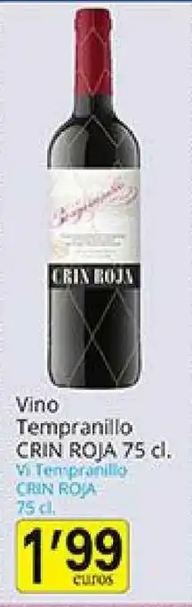 Supermercados Bip Bip Vino Tempranillo Crin Roja 75cl oferta