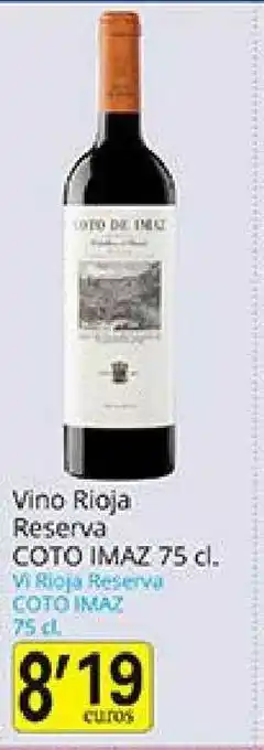 Supermercados Bip Bip Vino Rioja Reserva Coto Imaz 75cl oferta