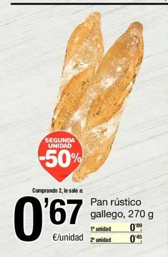 SPAR Pan rústico gallego, 270g oferta
