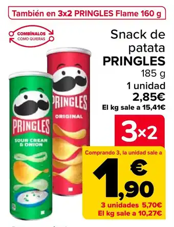 Carrefour Snack de patata PRINGLES 185 g oferta