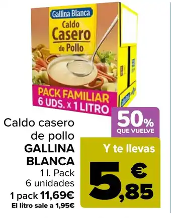 Carrefour Caldo casero de pollo GALLINA BLANCA oferta