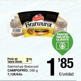 SPAR Campofrio Salchichas Bratwurst, 260 g oferta