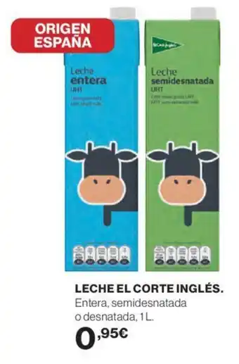 Hipercor LECHE EL CORTE INGLÉS oferta
