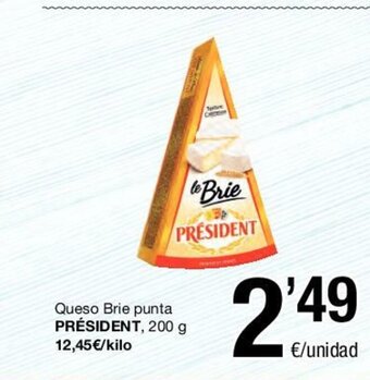 SPAR Président, Queso Brie punta 200g oferta