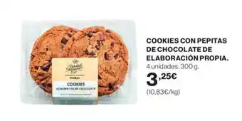 Hipercor COOKIES CON PEPITAS DE CHOCOLATE DE ELABORACIÓN PROPIA oferta