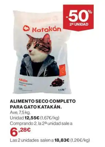 Hipercor ALIMENTO SECO COMPLETO PARA GATO KATAKAN. oferta