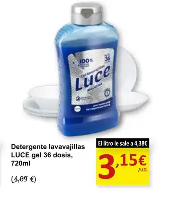 SPAR Detergente lavavajillas LUCE gel 36 dosis, 720ml oferta