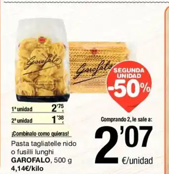 SPAR Garofalo Pasta tagliatelle nido o fusilli lunghi, 500g oferta