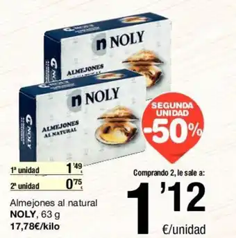 SPAR Noly Almejones al natural 63g oferta