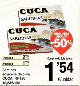 SPAR Cuca Sardinas en aceite de oliva RR120 oferta
