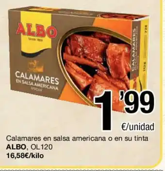 SPAR Albo, Calamares en salsa americana o en su tinta OL 120 oferta