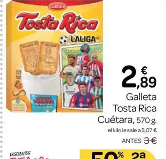 Supermercados El Jamón Galleta Tosta Rica Cuétara, 570 g. oferta