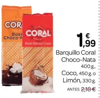 Supermercados El Jamón Barquillo Coral Choco-Nata oferta