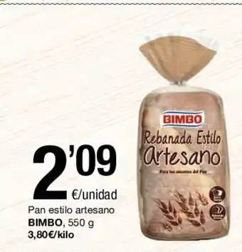 SPAR Bimbo Pan estilo artesano, 550g oferta