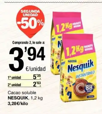 SPAR Nesquik Cacao soluble 1,2kg oferta