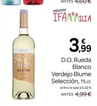 Supermercados El Jamón D.O. Rueda Blanco Verdejo Blume Selección, 75 cl. oferta