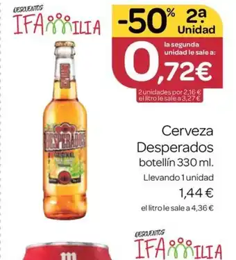 Supermercados El Jamón Cerveza Desperados oferta