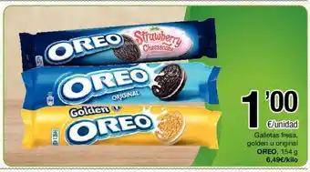 SPAR Oreo Galletas fresa, golden u original, 154g oferta