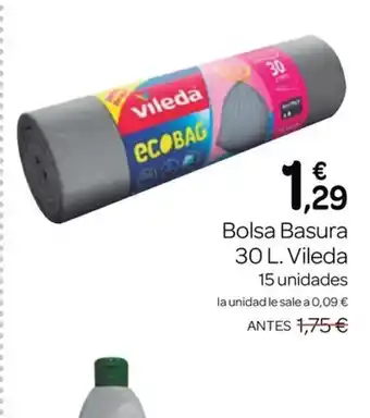 Supermercados El Jamón Bolsa Basura 30 L. Vileda oferta