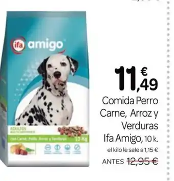 Supermercados El Jamón Comida Perro Carne, Arroz y Verduras oferta